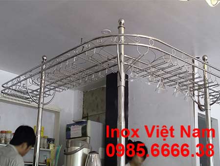 Giá Treo Ly Quầy Bar Inox | Giá Treo Ly Rượu Vang Inox 304 - Inox ...