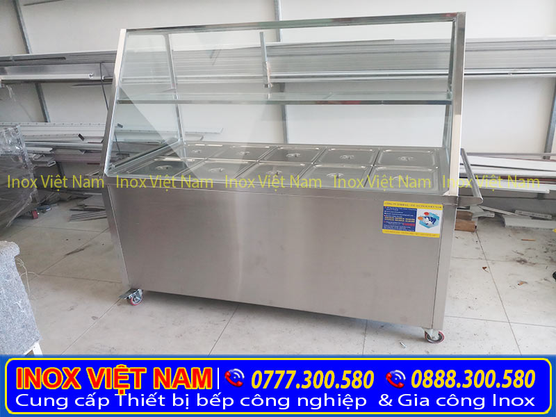Tủ hâm nóng thức ăn 10 khay làm nóng thức ăn nhanh chóng và hiệu quả.
