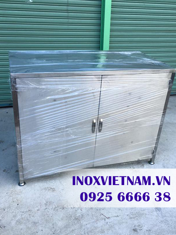 Tủ inox cửa mở 2 cánh