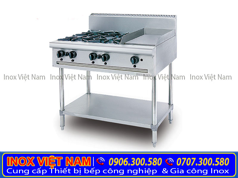 Bếp âu 2 họng có mặt chiên