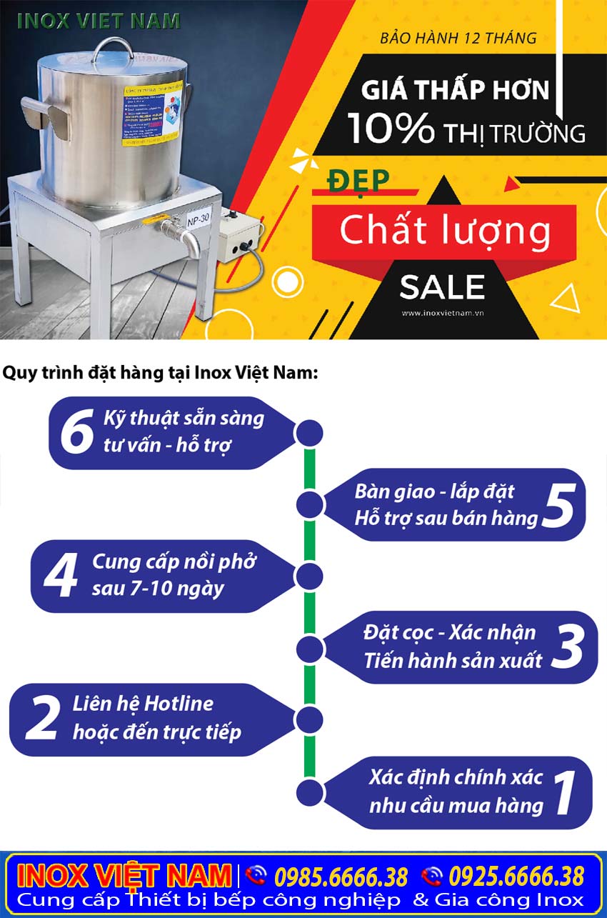 Inox Việt Nam - Địa chỉ bán nồi nấu phở bằng điện
