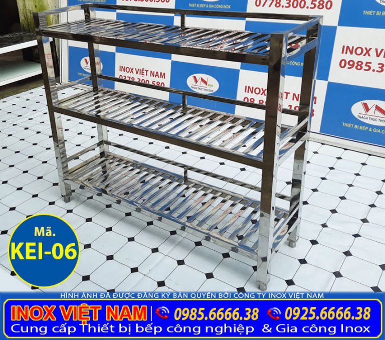 Kệ Song | Kệ Inox 3 Tầng | Kệ Bếp Inox 304 | Inox Việt Nam