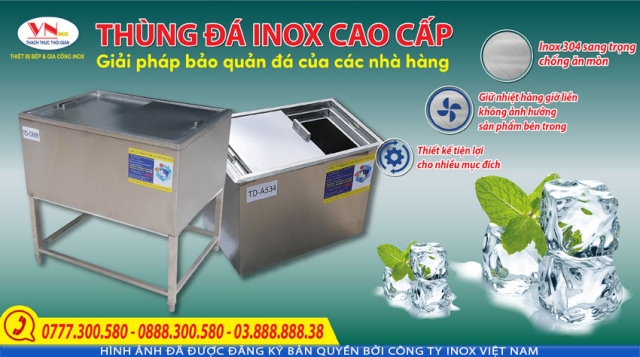 Báo giá Thùng đá inox được sản xuất tại Inox Việt Nam