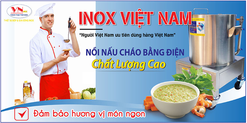 Nồi nấu cháo bằng điện 60L chất lượng cao tại Inox Việt Nam