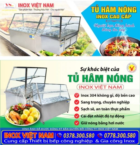 Tủ hâm nóng thức ăn Inox Việt Nam