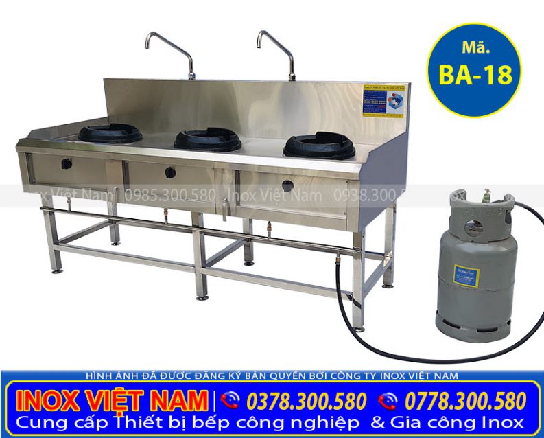 Bếp á công nghiệp 3 họng BA-18
