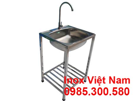 Chậu Rửa Đơn Có Khung Chân Cr-100 - Inox Việt Nam